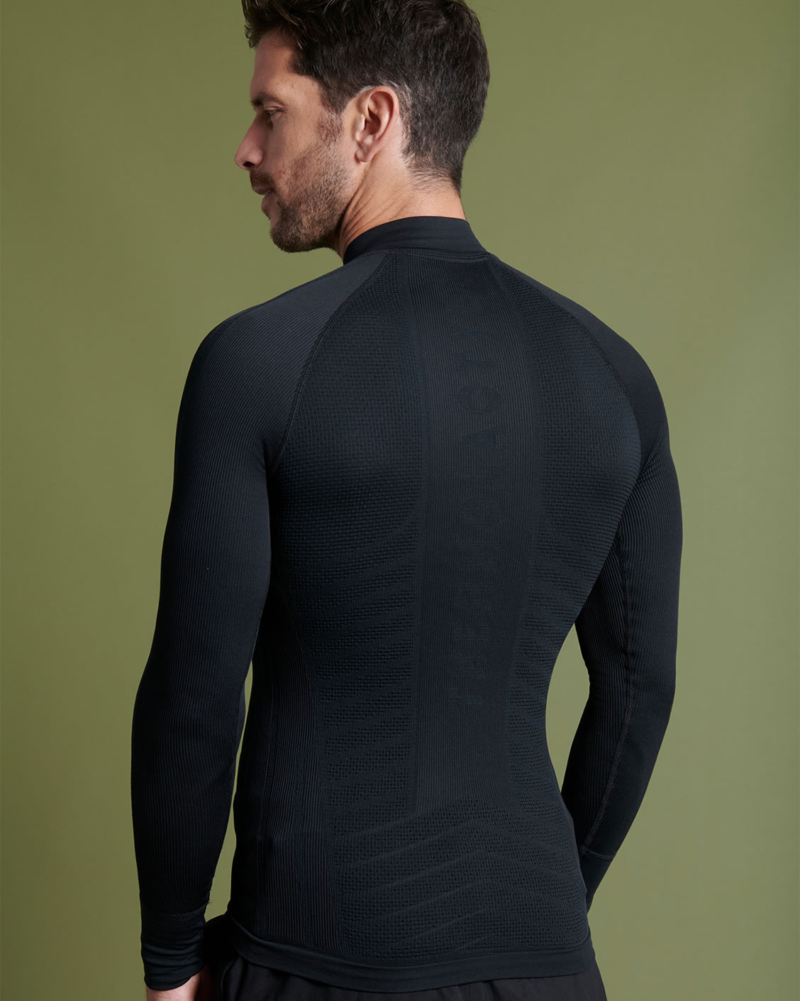 T-shirt met ritskraag Energy Thermolactyl 5, heren