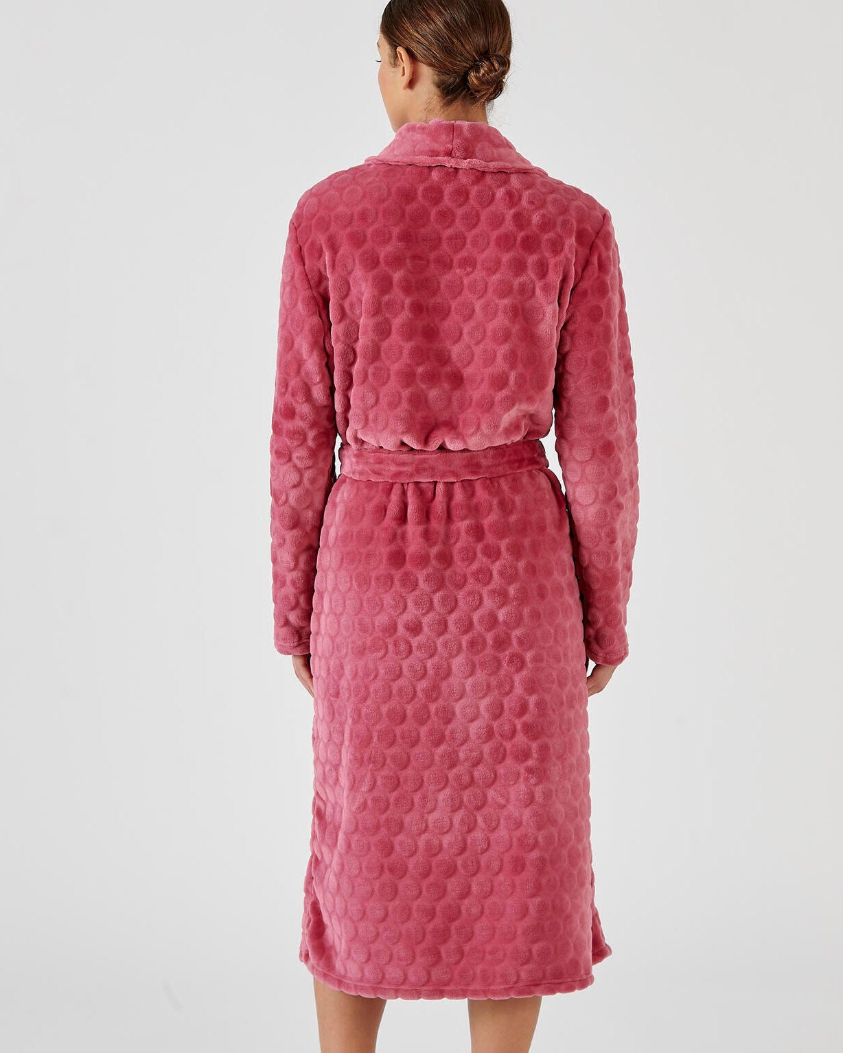 Robe de chambre maille reliéfée géométrique