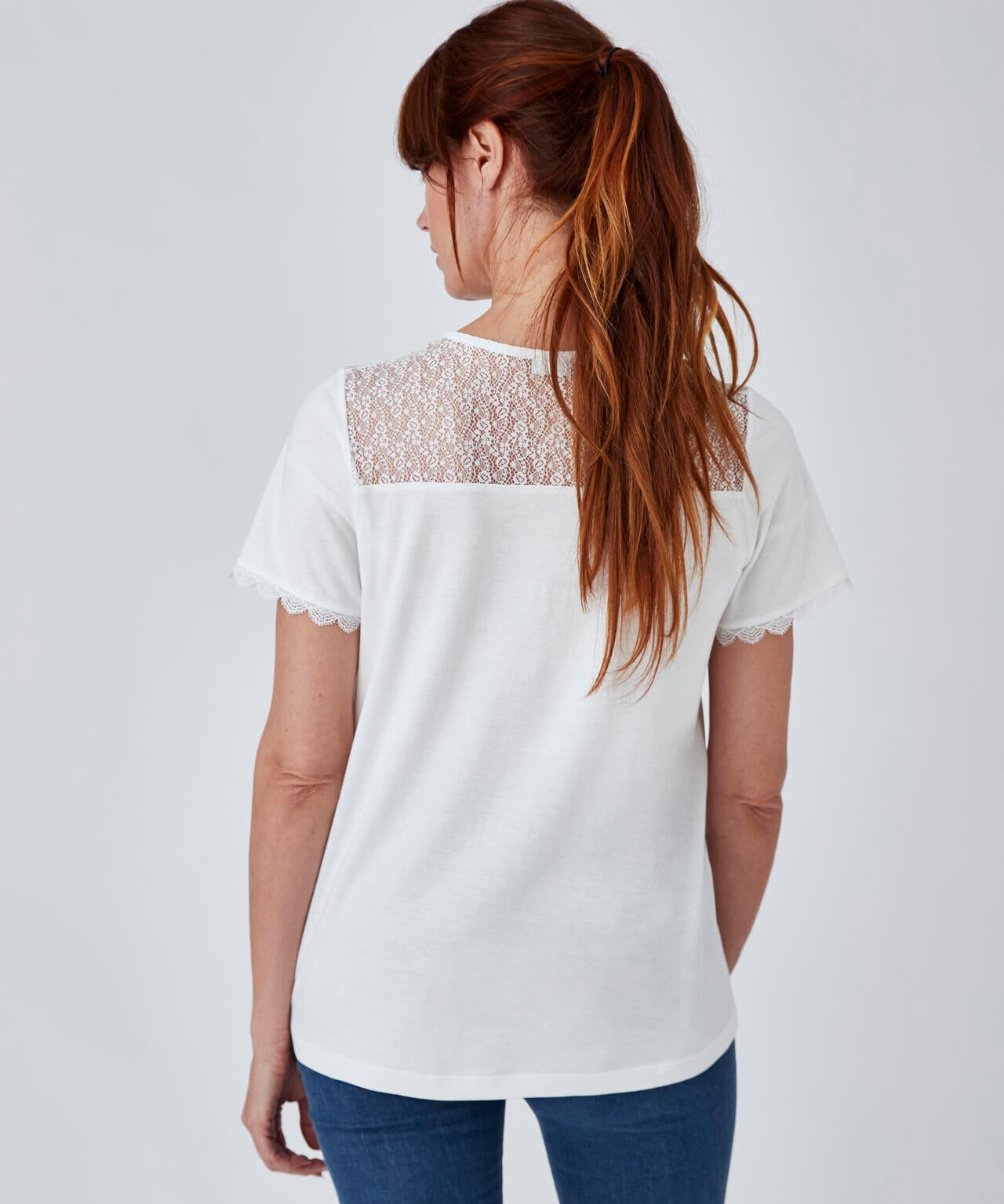Top dentelle bi-matière