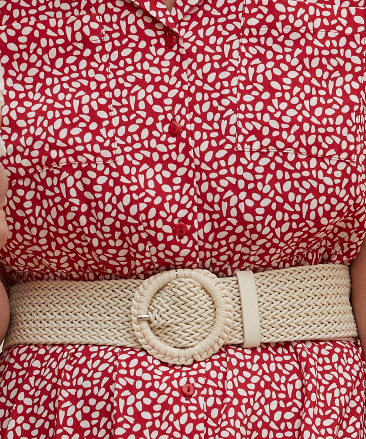 Ceinture large tressée