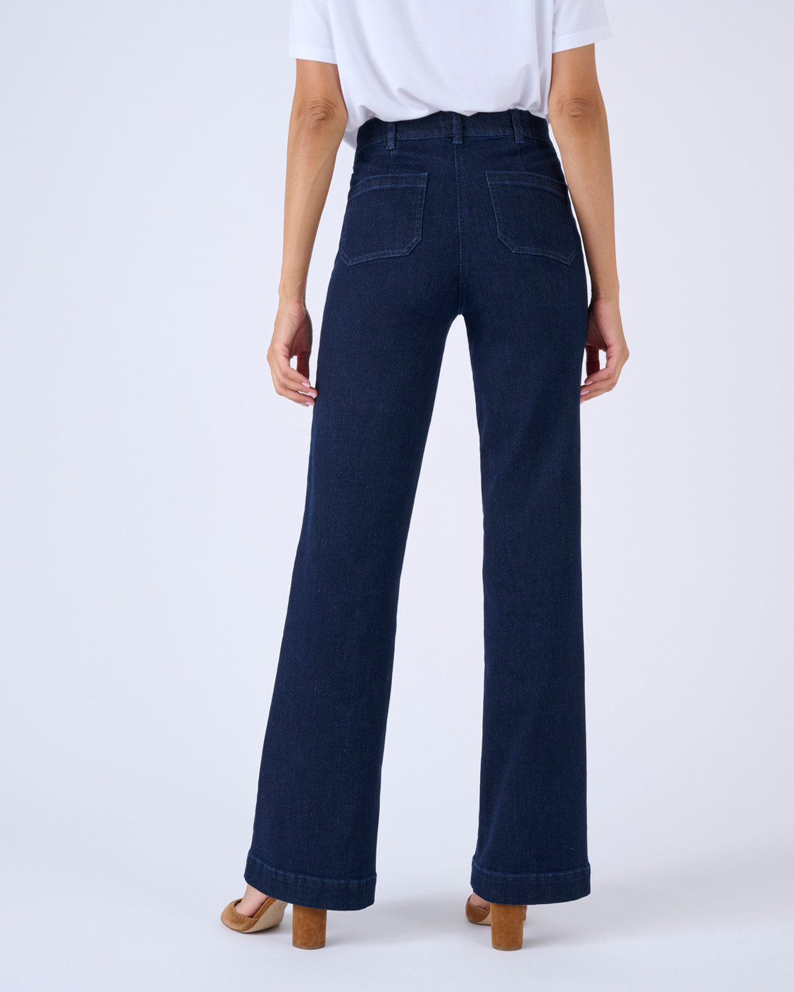 Jeans loose fit opgestikte zakken