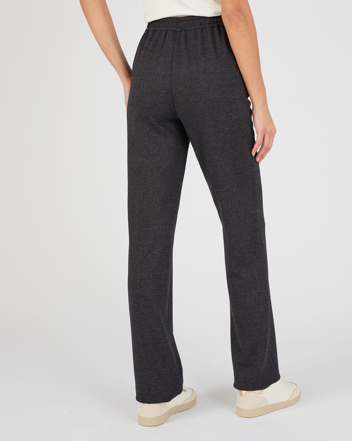Pantalon tricot jacquard pull-on