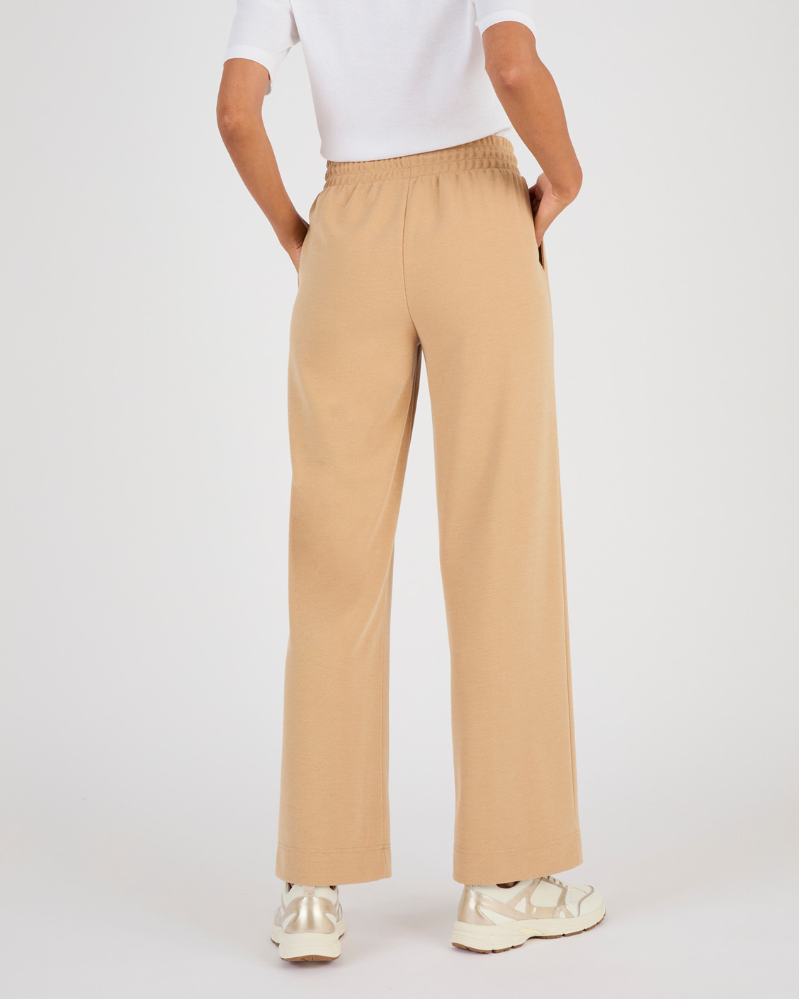 Broek wijd piqué tricot