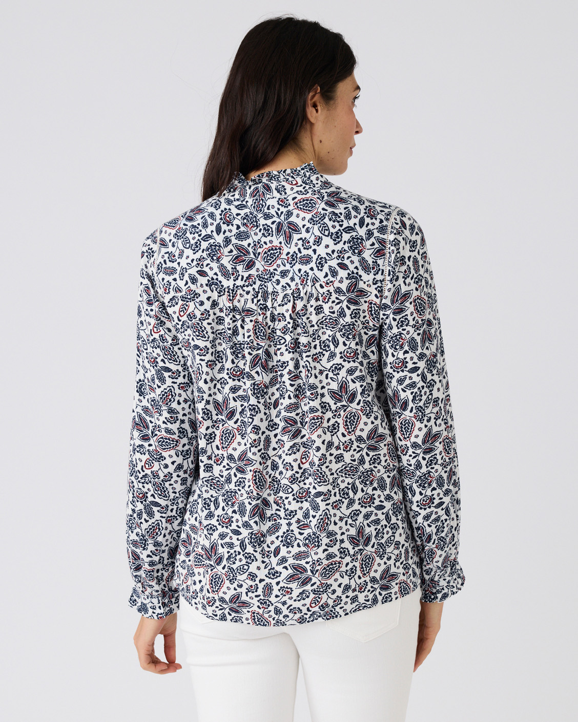 Chemisier col volanté pure viscose Lenzing™ EcoVero™