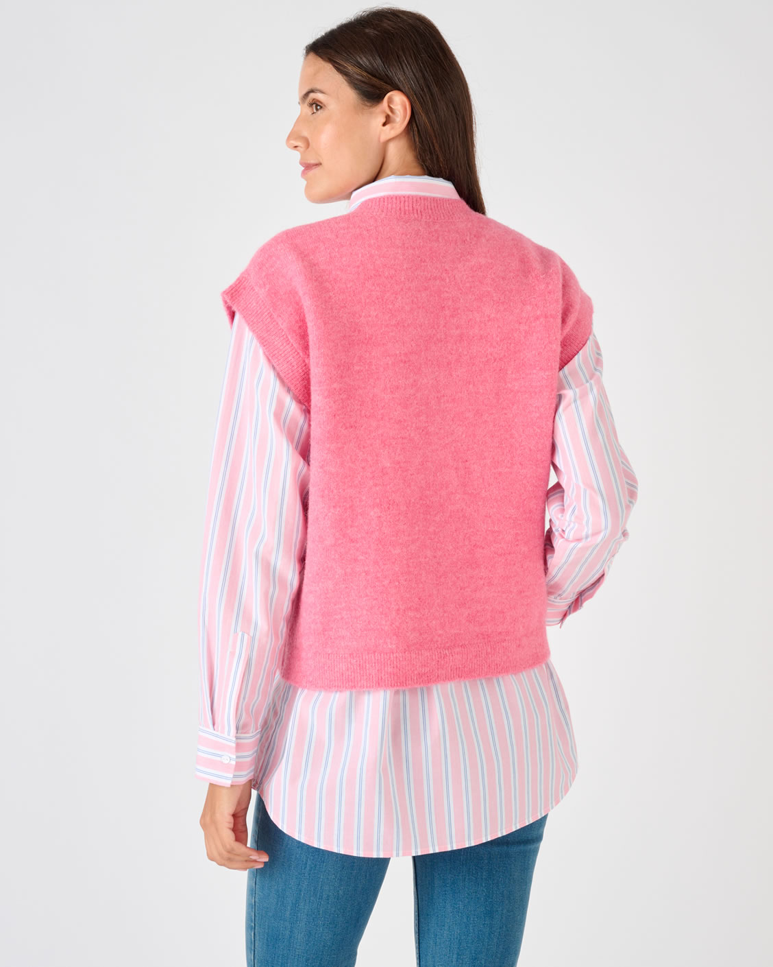 Pull sans manches toucher doux