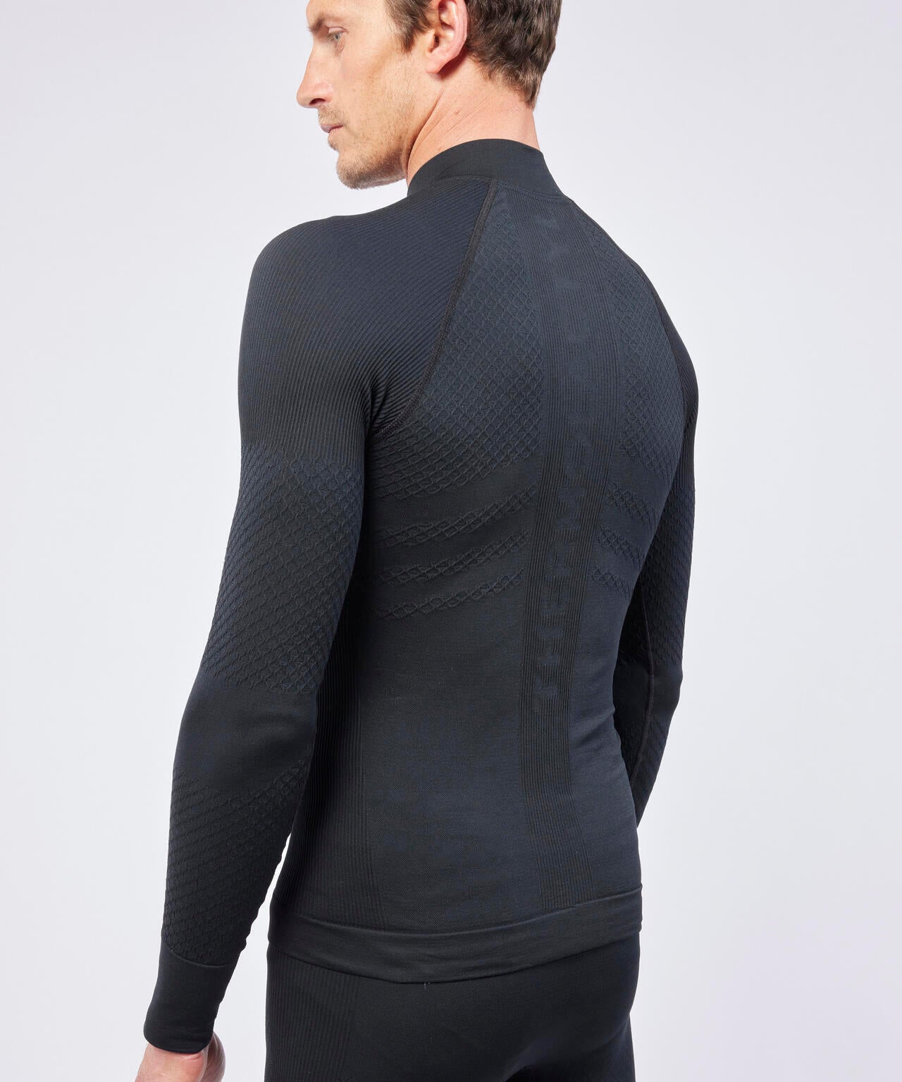 T-shirt met ritskraag, Energy 3 Thermolactyl, heren