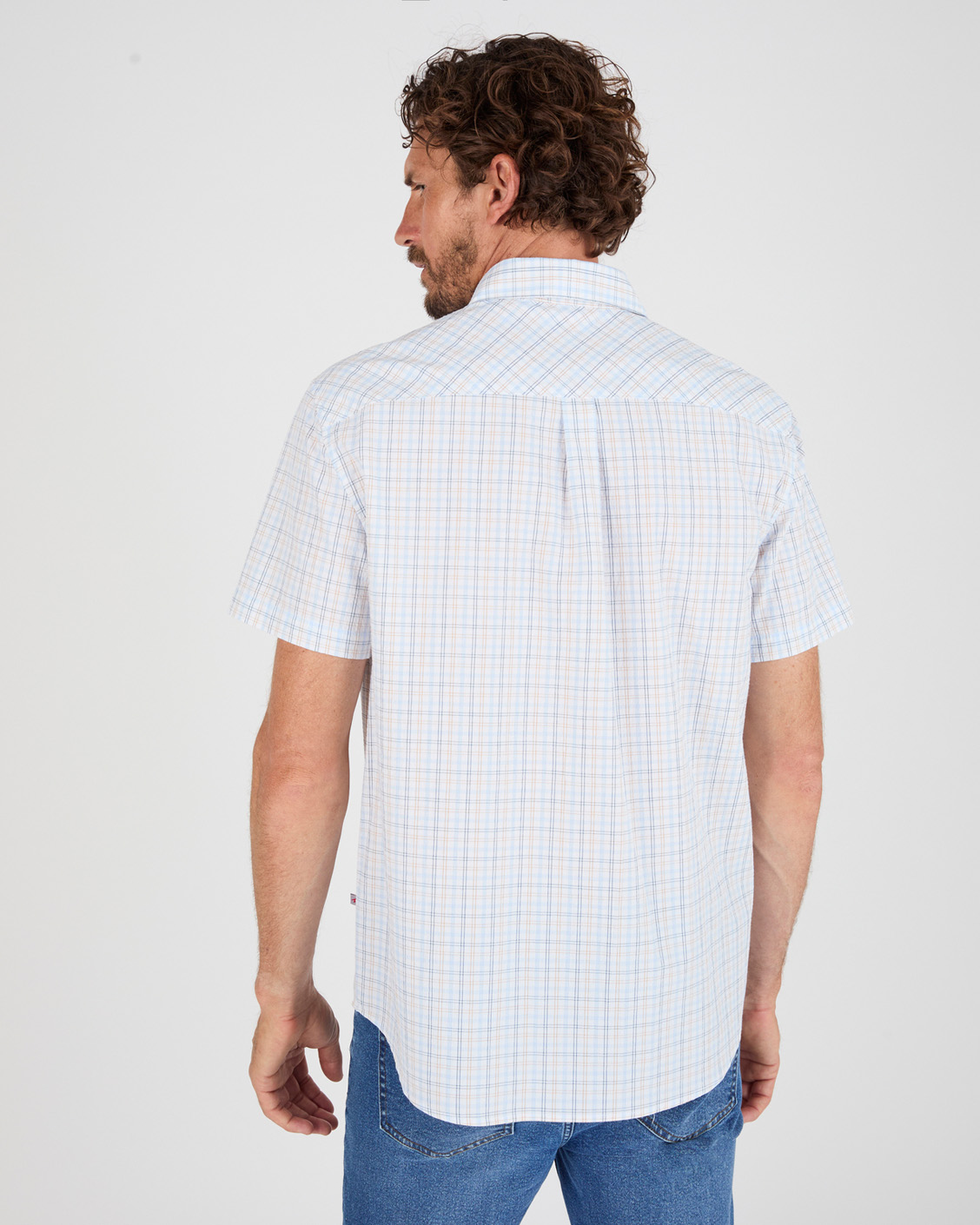 Overhemd korte mouwen kleine ruit