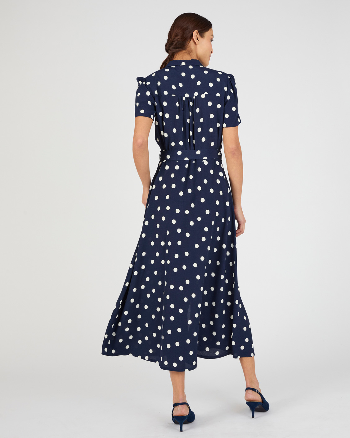 Overhemdjurk stippenprint soepele viscose