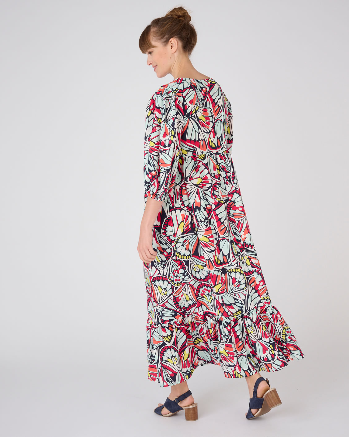Soepele jurk met print, Climatyl®