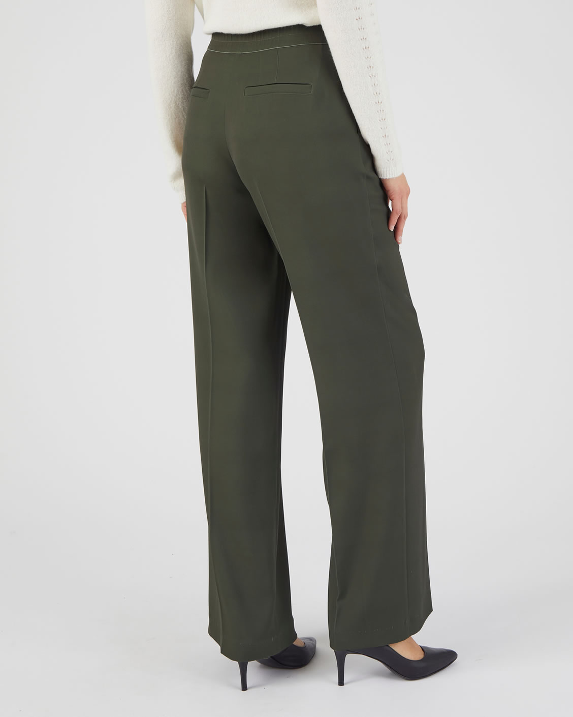DAMART Pantalon Fluide Crépon Femme Coupe Ample Taille 36 à 56  Viscose/polyester Lavable 30°C