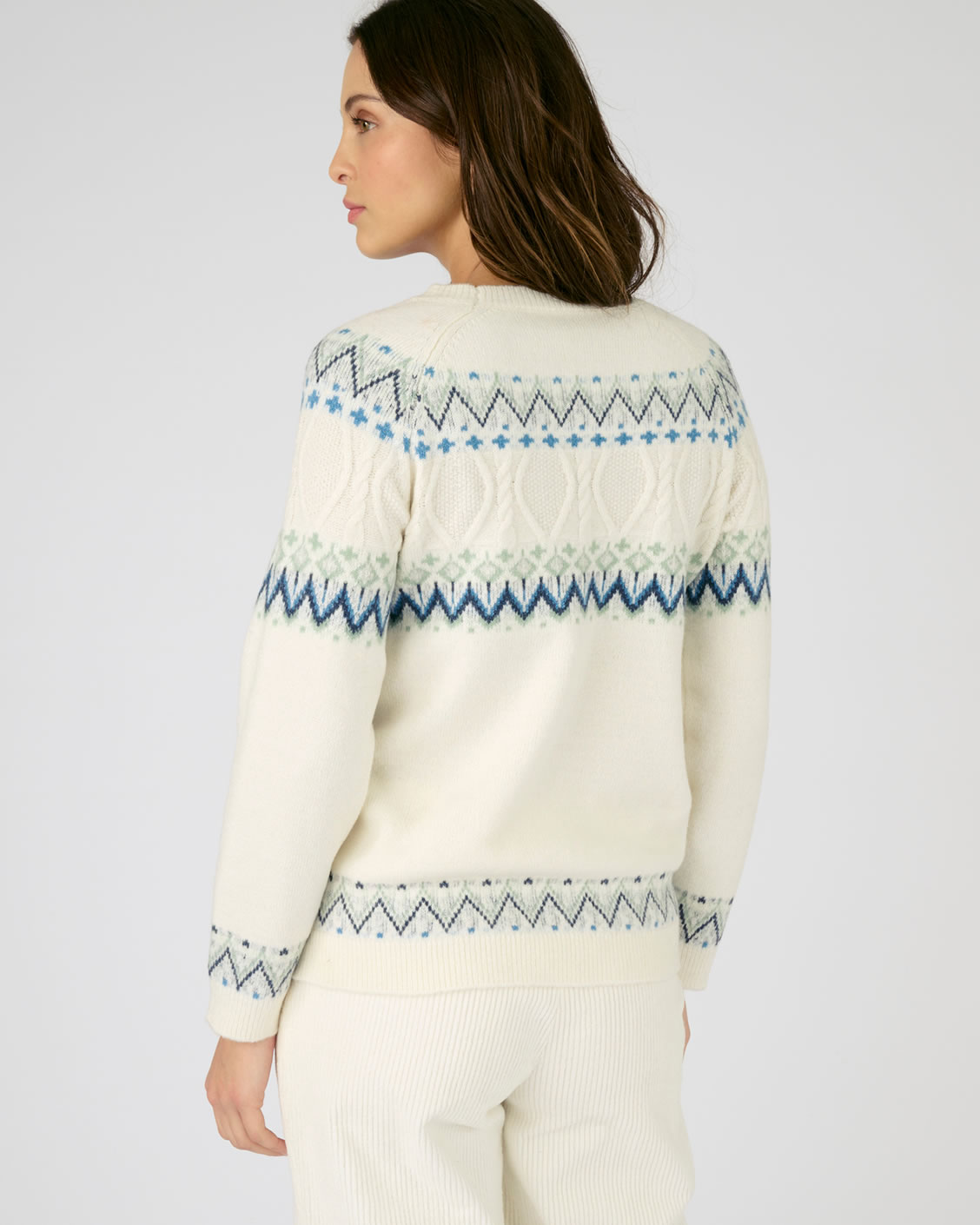 Hisir Trui voor heren, winter, gebreide trui, dik, kabelgebreid, casual, ronde hals, warme trui met lange mouwen, ronde hals, trui voor heren, wit, M Hisir Trui voor heren, winter, gebreide trui, dik, kabelgebreid, casual, ronde hals, warme trui met lange mouwen, ronde hals, trui voor heren, wit, M