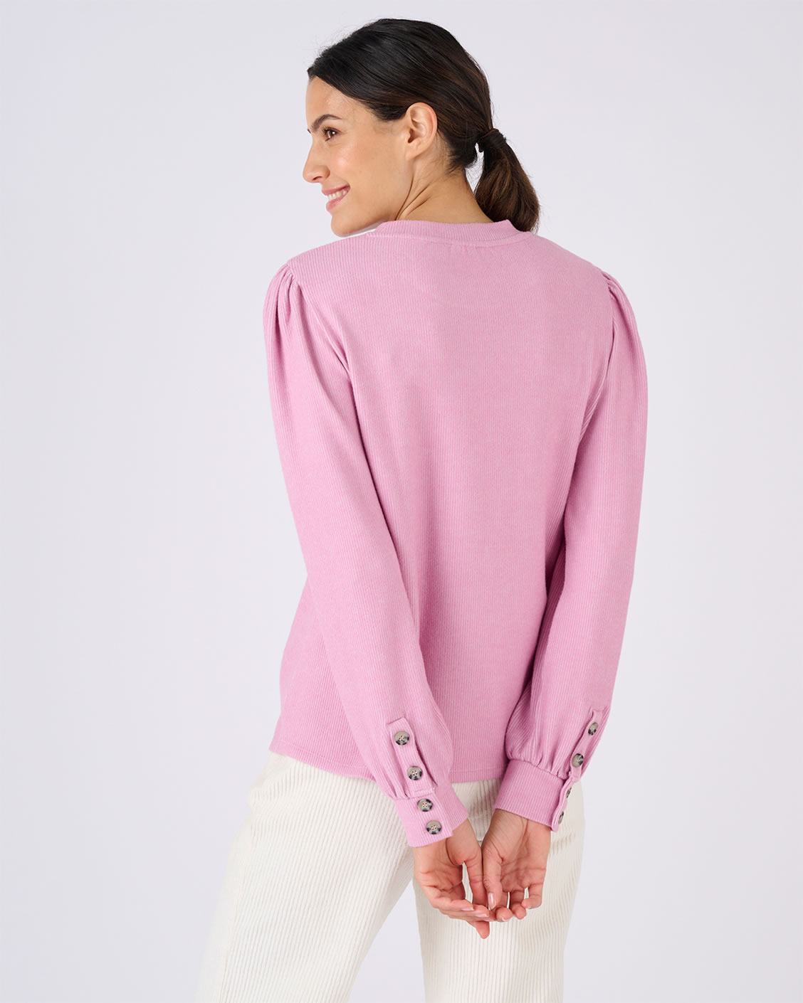 T-shirt geribd warm tricot