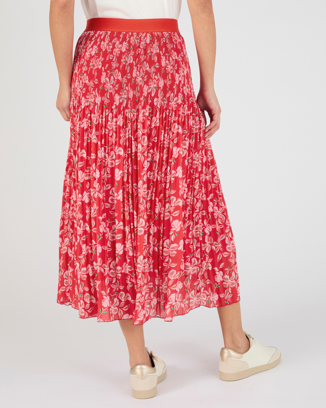 Rok voile stof, onregelmatig geplooid