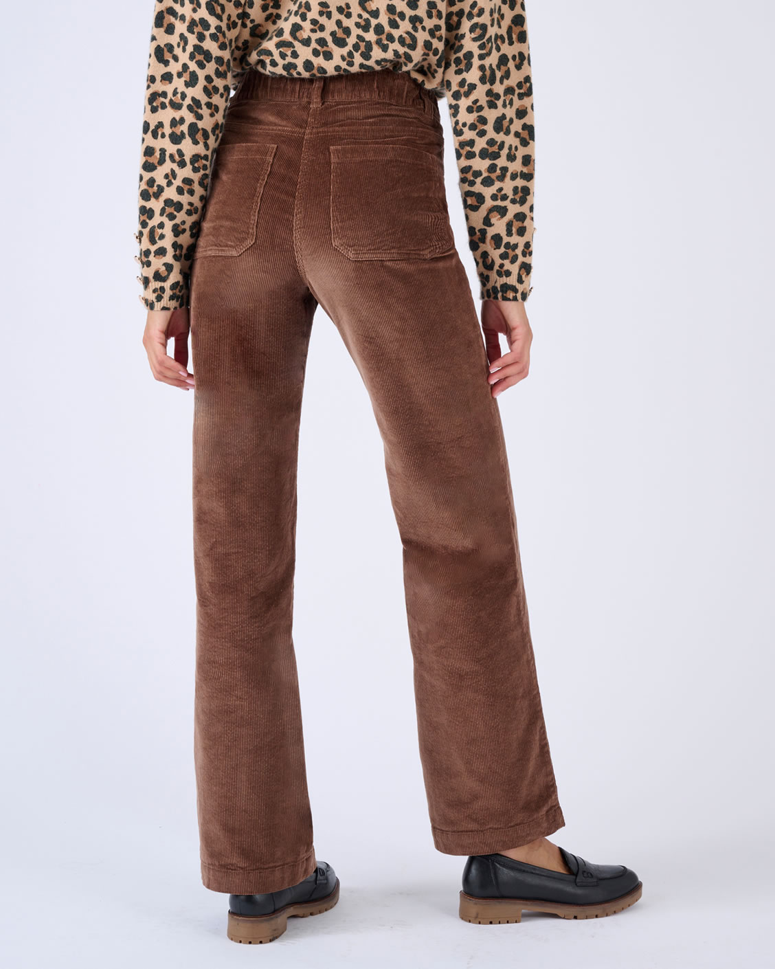 Pantalon fluweel wijd