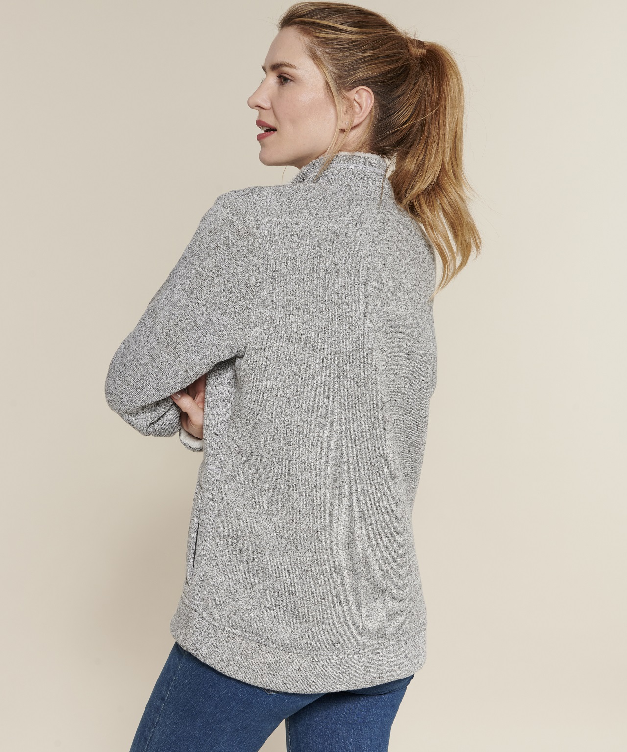 Veste zippée chinée intérieur polaire
