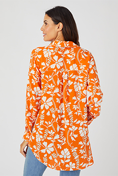 Maxi-hemd met print