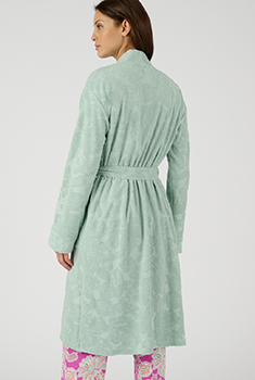Peignoir en éponge jacquard