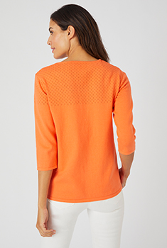 Pull uni et rayé imprimé floral