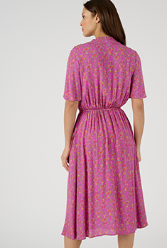Jurk crêpe stof pure viscose Lenzing™ EcoVero™