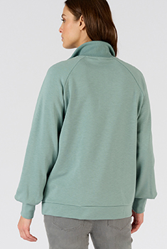 Fleece sweater Troyer kraag met ritssluiting