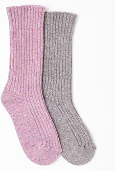 Lot de 2 paires de chaussettes maille côtelée Thermolactyl