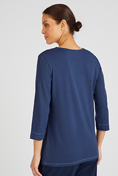 T-shirt goudkleurige motieven