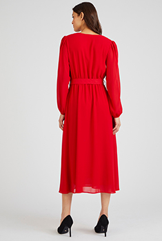 Lange jurk elastische taille