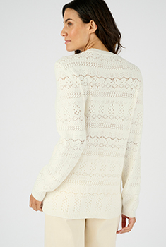 Trui van opengewerkt tricot Thermolactyl