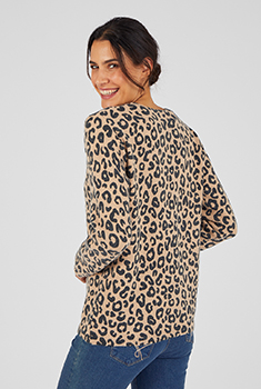 Pull imprimé animalier Thermolactyl