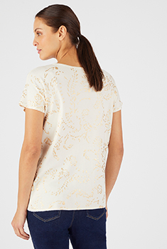 Trui met glanzende print