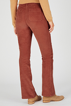 Fluwelen flared broek
