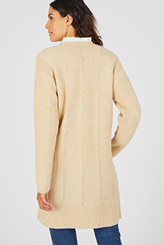 Lang vest van siertricot