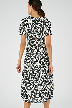 Jurk van crêpetricot met stretch