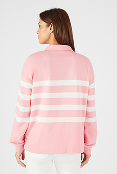 Gestreept sweatshirt van fleece