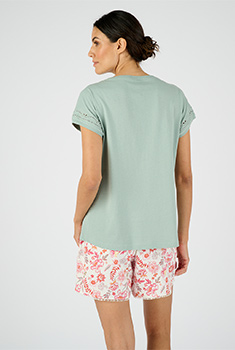 Pyjashort broderie anglaise
