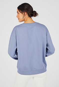 Geborduurd sweatshirt van zuiver katoen