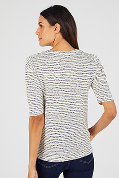 T-shirt maille rayures fantaisie