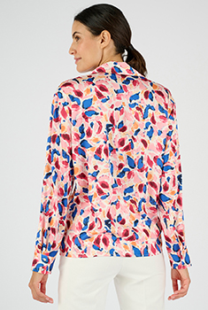Satijnen overhemdblouse