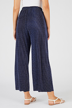 7/8 broek met vaste plooi