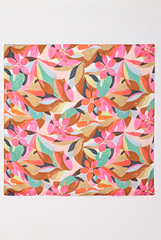 Foulard carré motif floral