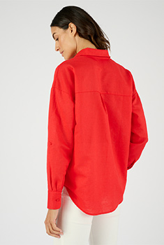 Chemise mélange lin et coton