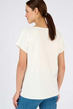 T-shirt broderie fleurs