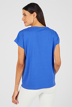 T-shirt broderie ton sur ton