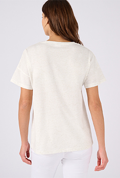 T-shirt motif placé fil brillant