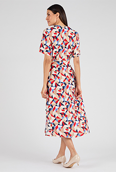 Robe imprimé graphique pure viscose