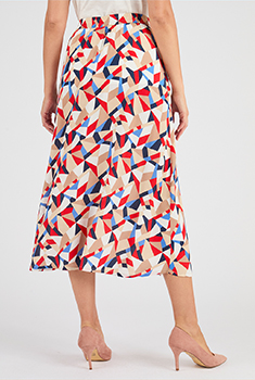 Jupe boutonnée pure viscose