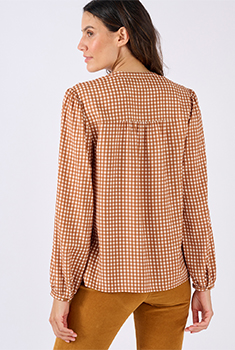 Chemisier carreaux pure viscose