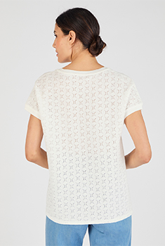 T-shirt maille jacquard fantaisie