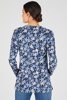 T-shirt maille chaude imprimé végétal