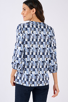 Overhemdblouse van warm tricot